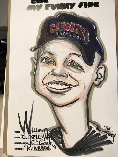 Caricatures: Full face color $40.00 $15.00 additional color face