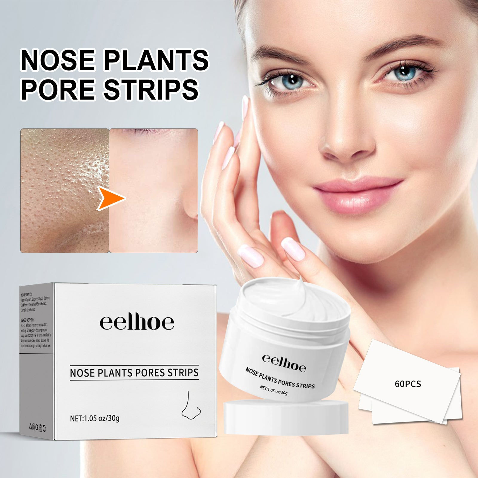 EELHOE Blackhead Cleansing Cream Skin Oil Blackheads Acne Exfoliating Cleansing