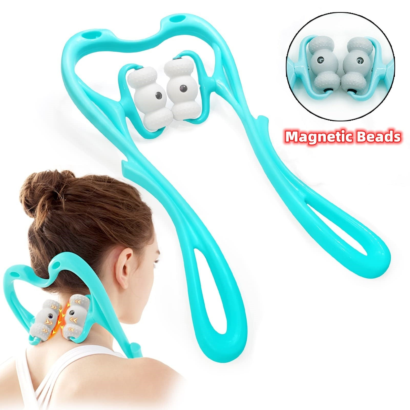 Neck Massager For Pain Relief Deep Tissue 360 Degree Neck Roller With 96 Pressur