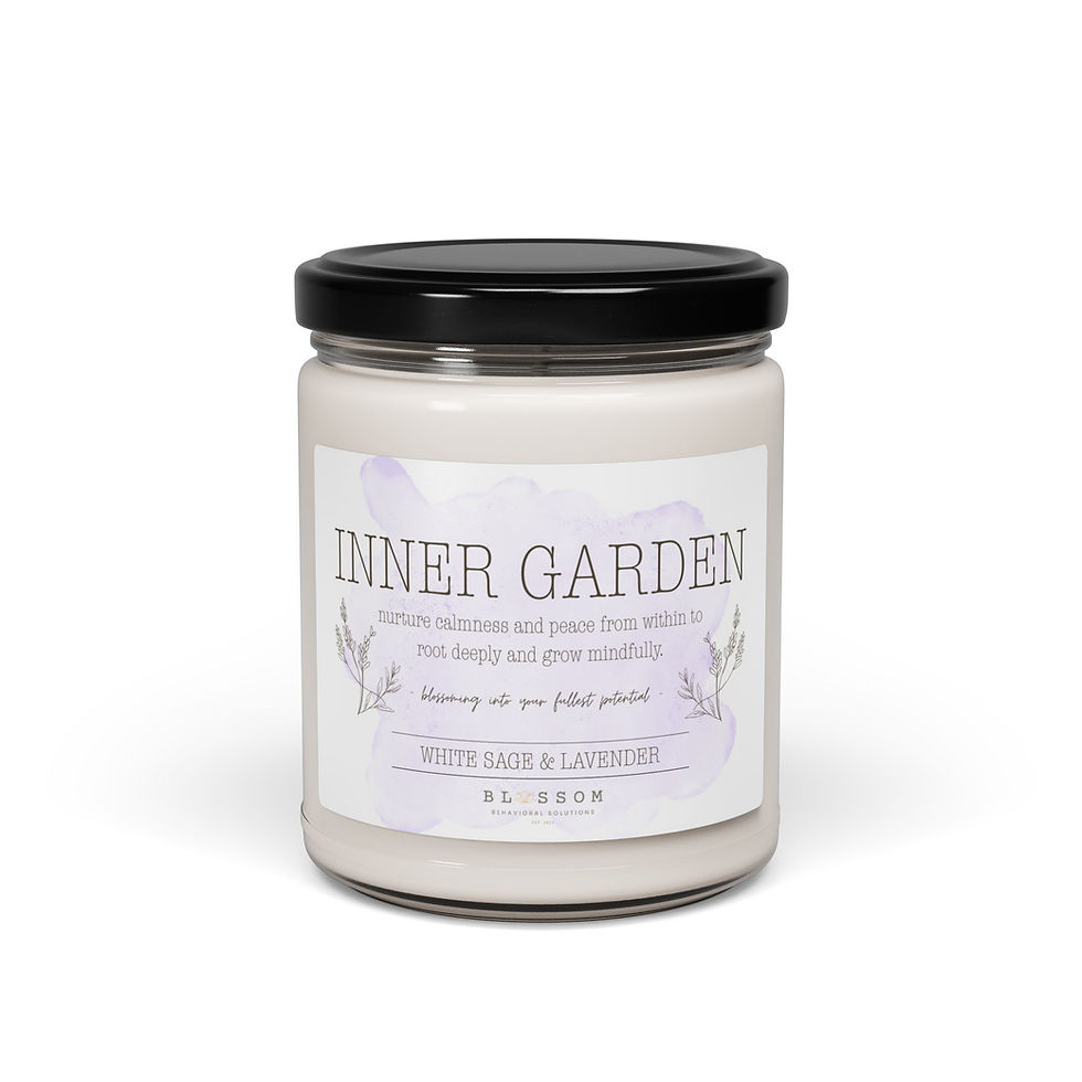 Thumbnail: Inner Garden Affirmation White Sage & Lavender Scented Soy Candle - 9oz