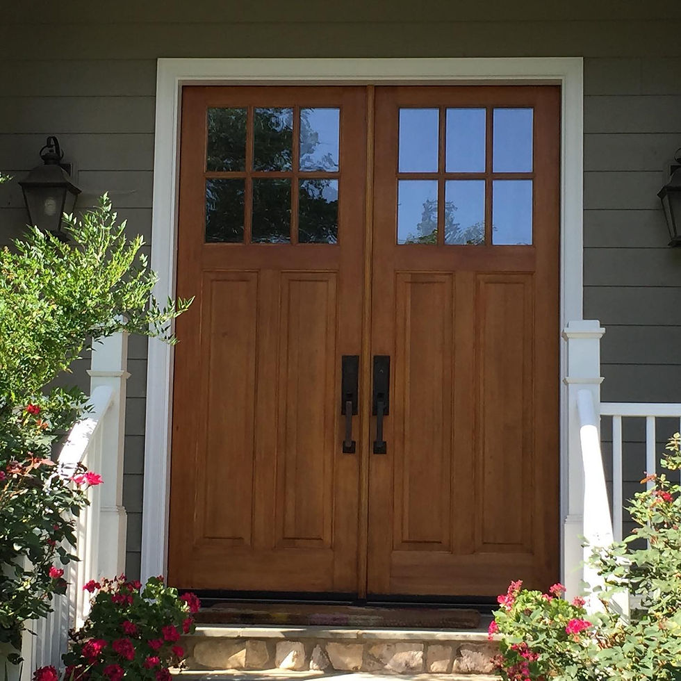 Stained and finished exterior door - Arlington, VA