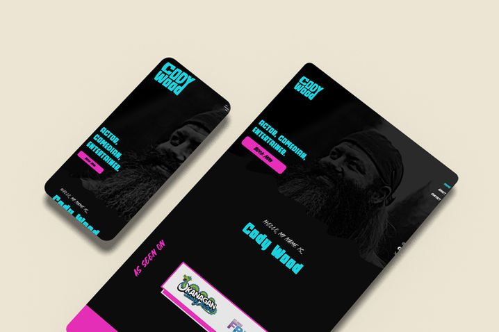 Cody Wood website mockup