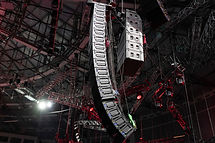 Professional sound speakers. Installatio