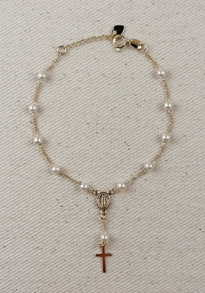 Thumbnail: Pearl & Figaro Rosary Bracelet