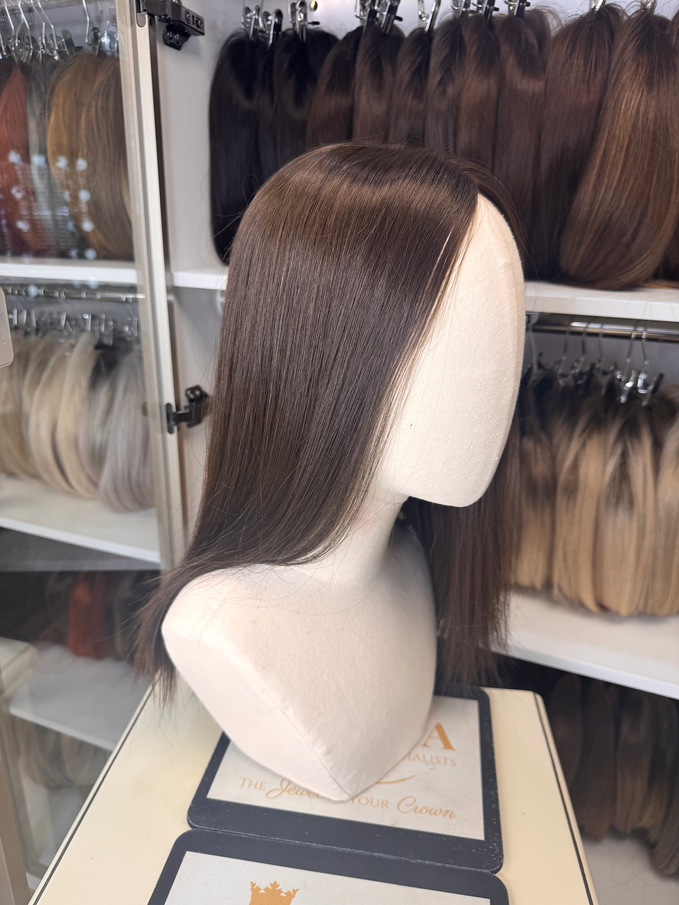 Thumbnail: Godiva Human Hair Topper - Lace low density