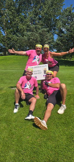 Golf Team at Par Tee Fore A Purpose event for Party For A Purpose. This annual golf tournament raises money for cancer patients who are currently recieving treatment.