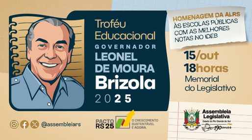 Card do Troféu Educacional Leonel Brizola