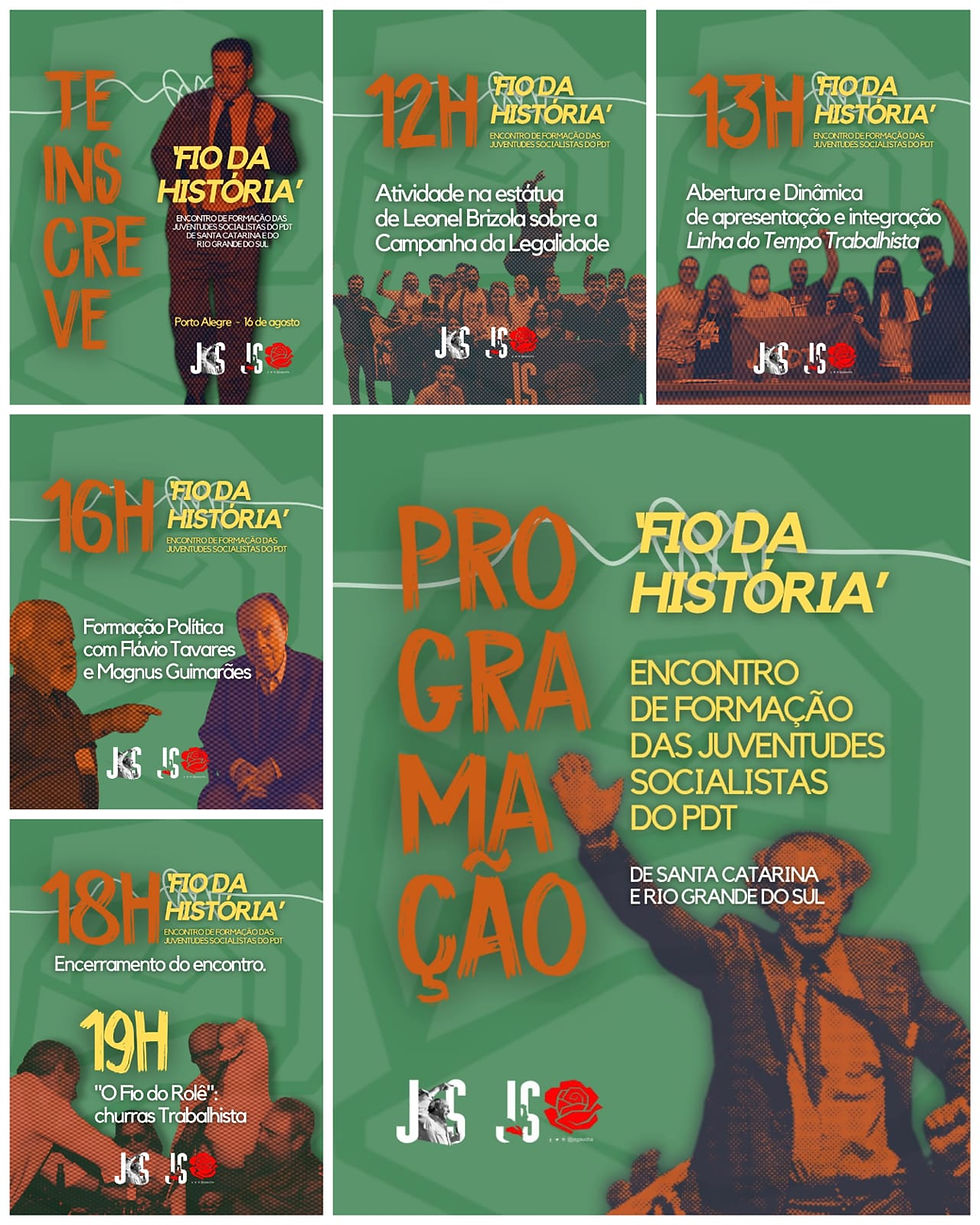 Card do Encontro de formação das Juventudes Socialistas do PDT