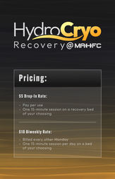 Hydro Cryo Price Sign