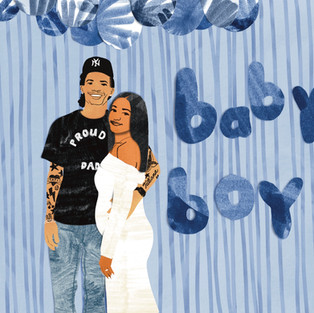 Collage Gender Reveal Announcement Raquel Busa www.maquina37.om