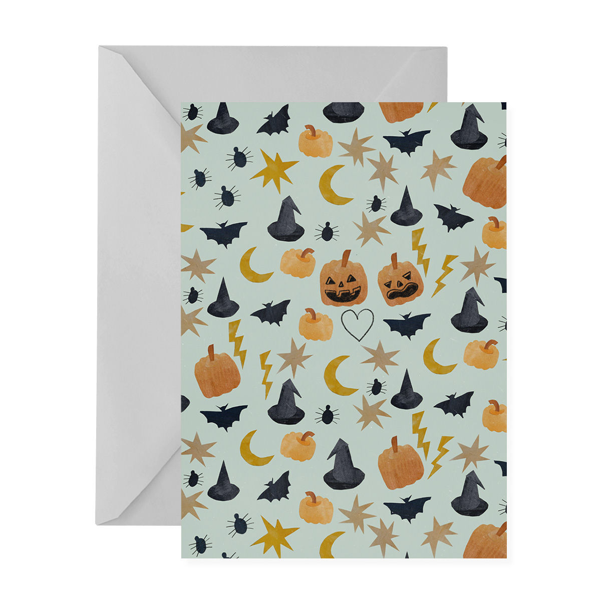Jack-O'-Lantern Halloween Card