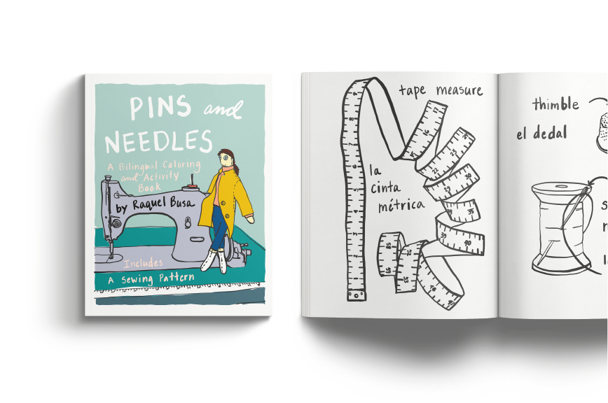 Pins and Needles: A Bilingual Coloring and Activity Book