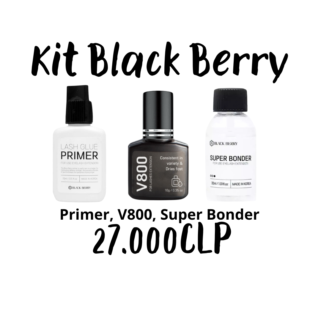 KIT BLACK BERRY (Para extensiones de pestañas)