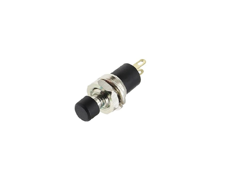 Thumbnail: 7mm Switch Round Metal Push Button Momentary Black White Red Green Blue Yellow