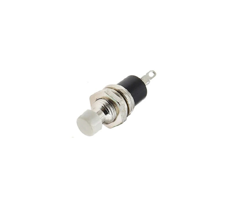 Thumbnail: 7mm Switch Round Metal Push Button Momentary Black White Red Green Blue Yellow