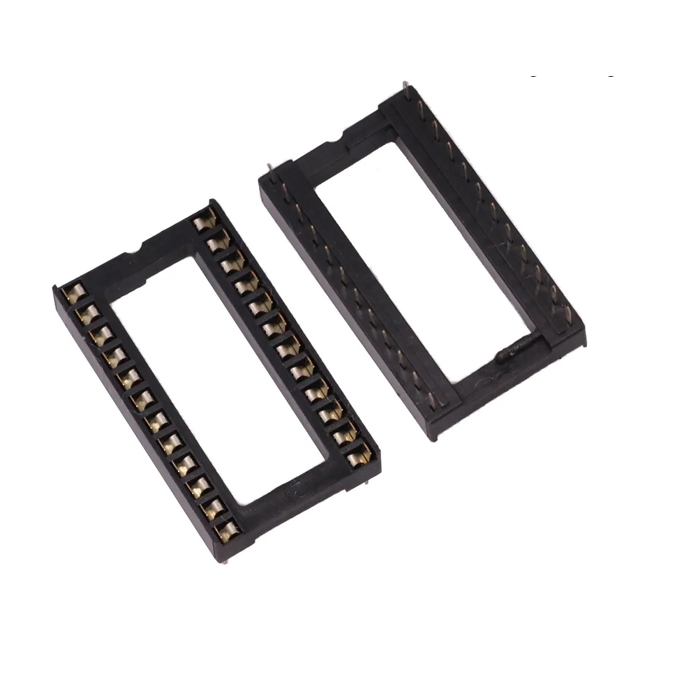 Thumbnail: DIL  DIP SIP IC Socket Holder Adaptor Solder  6 8 14 16 18 20 24 28 32 40 Pin