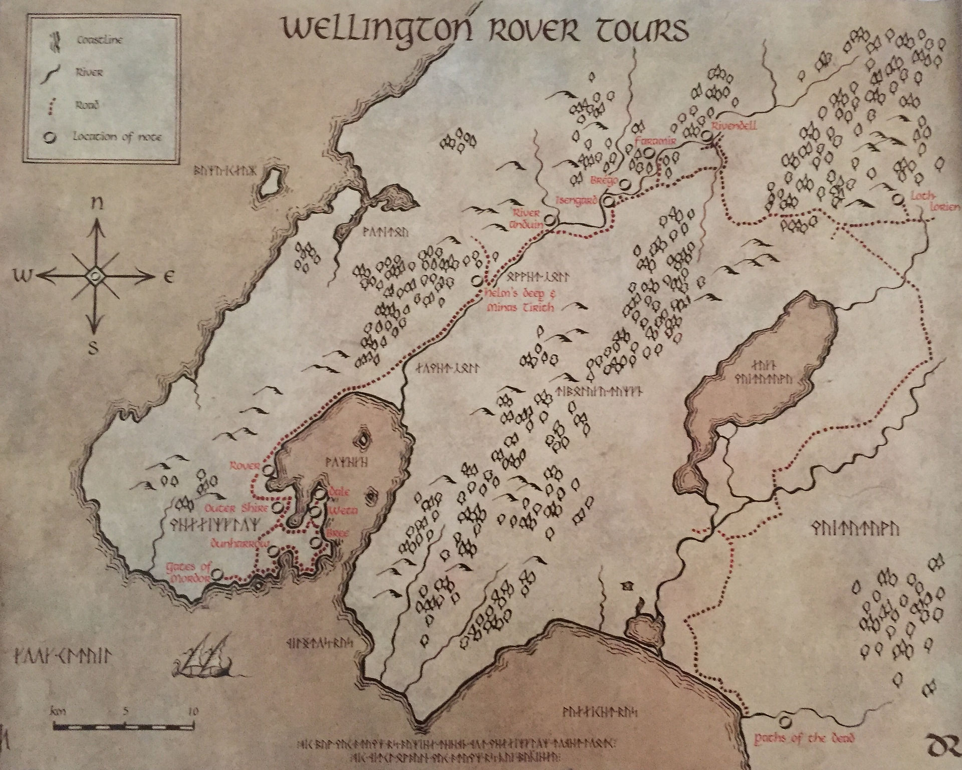 Wellington Tour Map