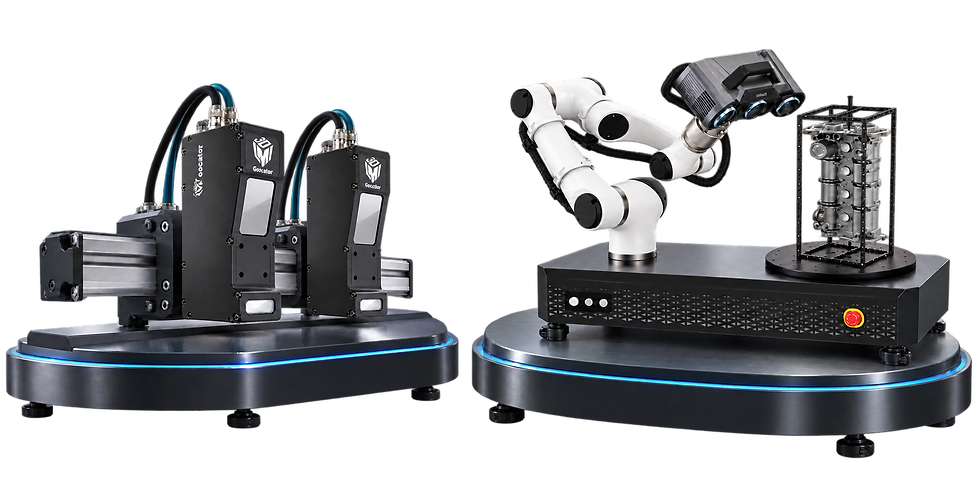 Automated 3D scanning systems including desktop, multi-axis and robotic inspection configurations.