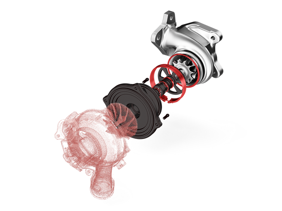 Mechanical component reconstructed from 3D scan data as native SOLIDWORKS features using Geomagic for SOLIDWORKS.