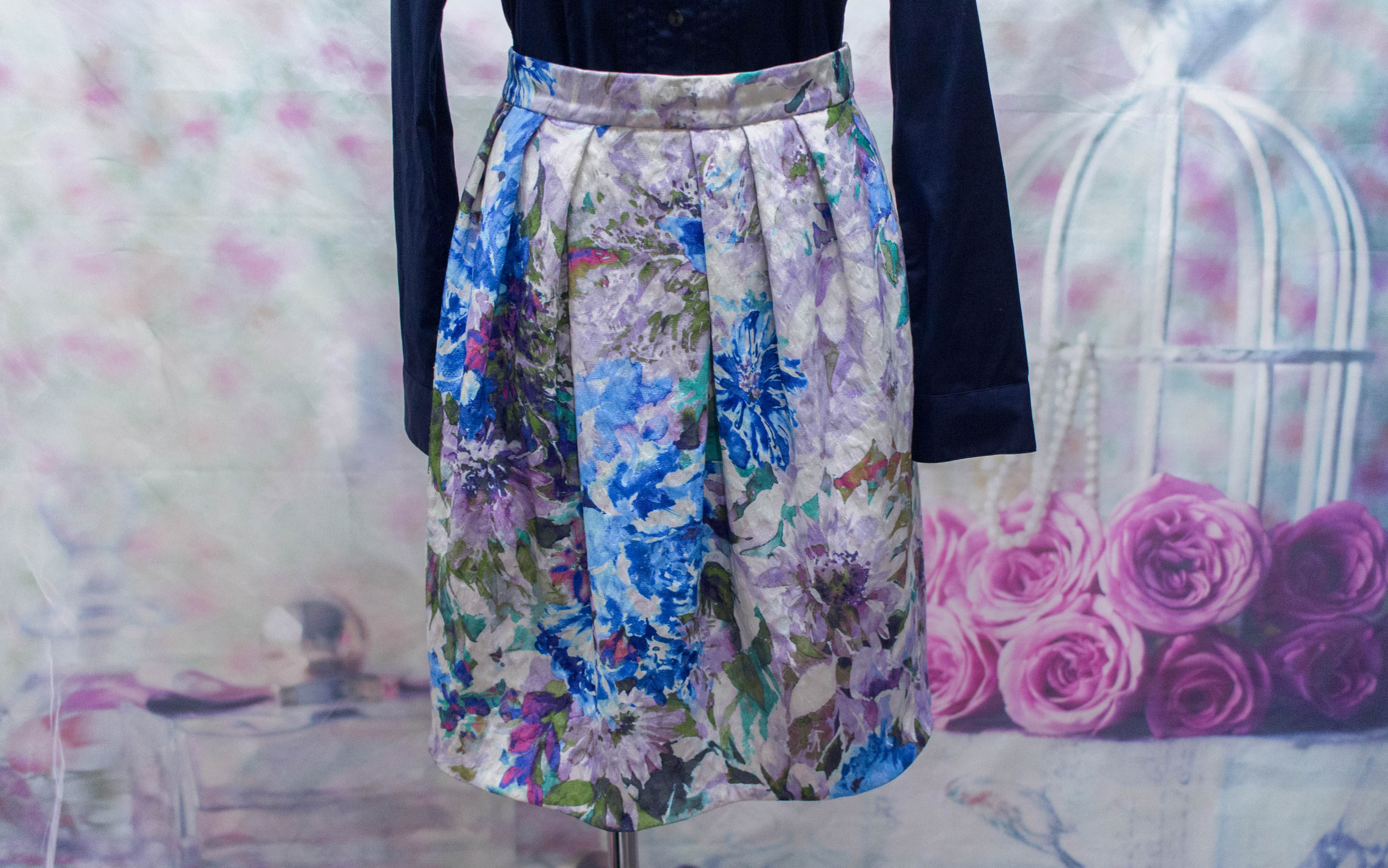 水彩柄スカート　＃１４