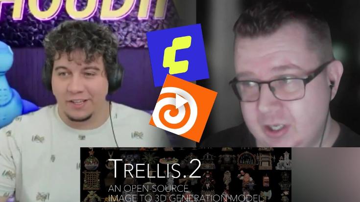 Image to Textured 3d Mesh and Simple Crowd - Houdini with Trellis2