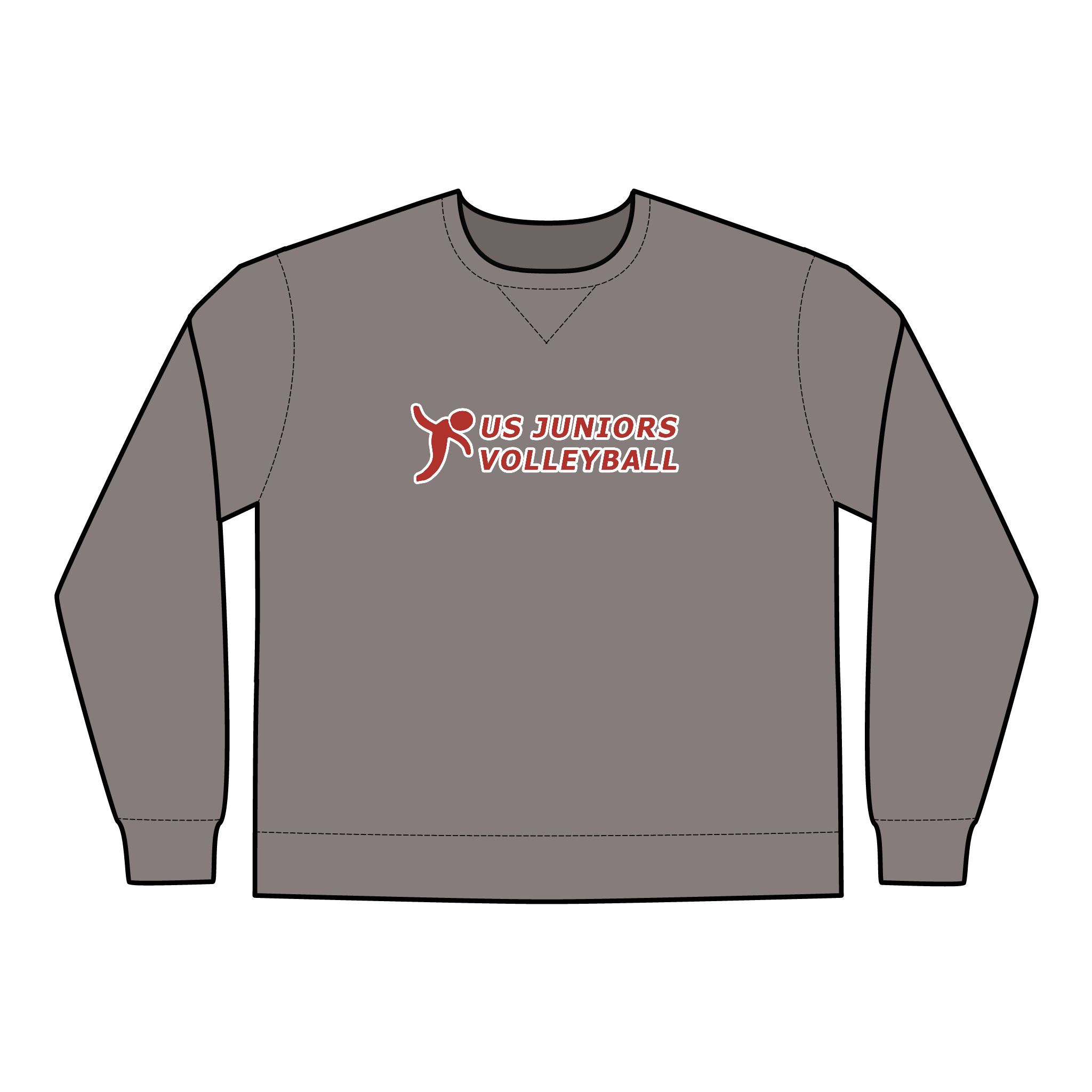 USJVA CREWNECK BASIC with Red Lettering