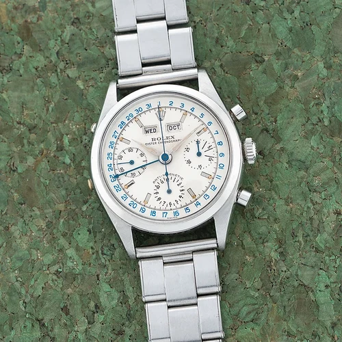 Rolex 6236 Triple Calendar Chronograph Stainless Steel Watch