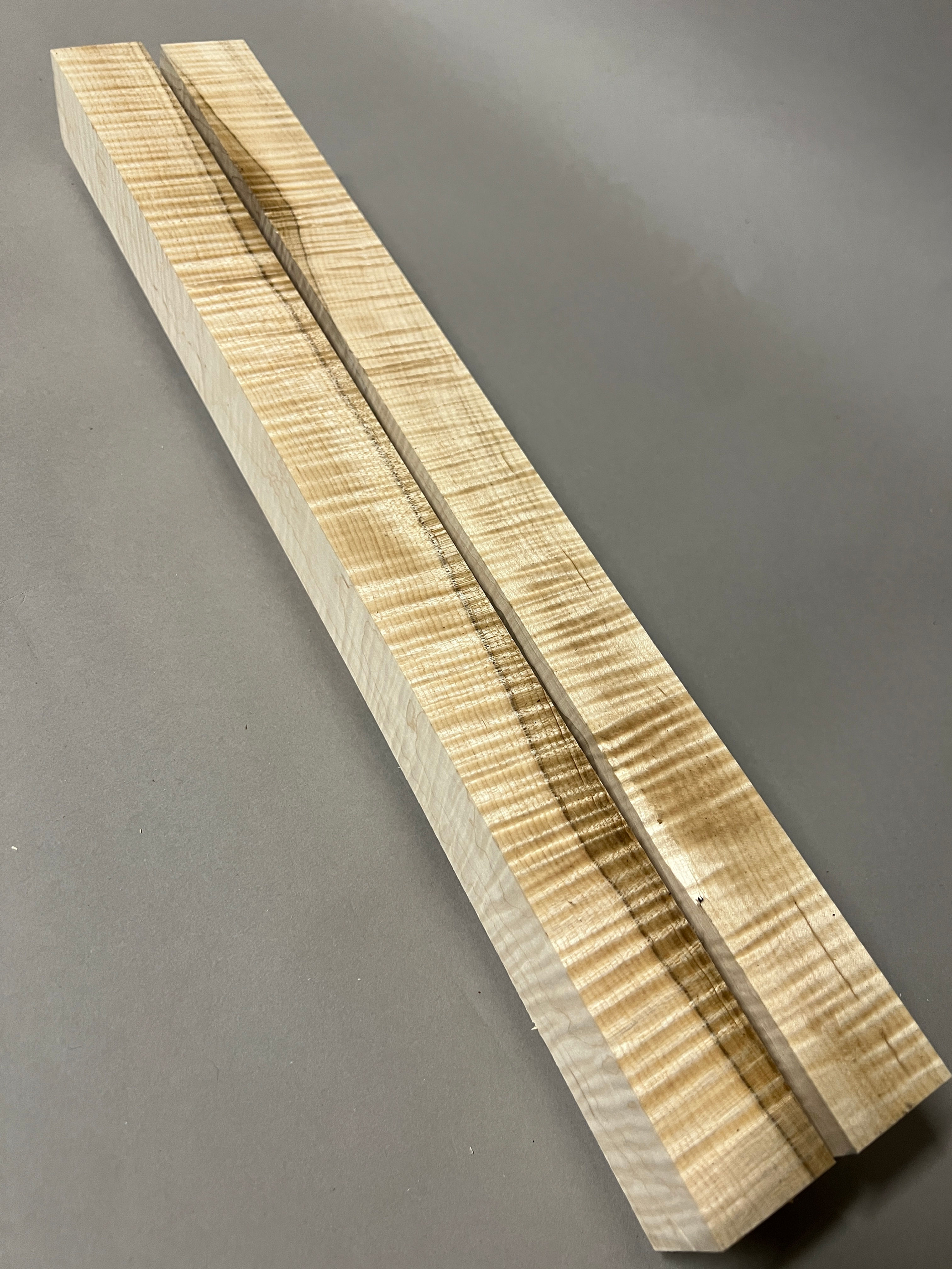 Two 18"Curly Maple Cue Blank
