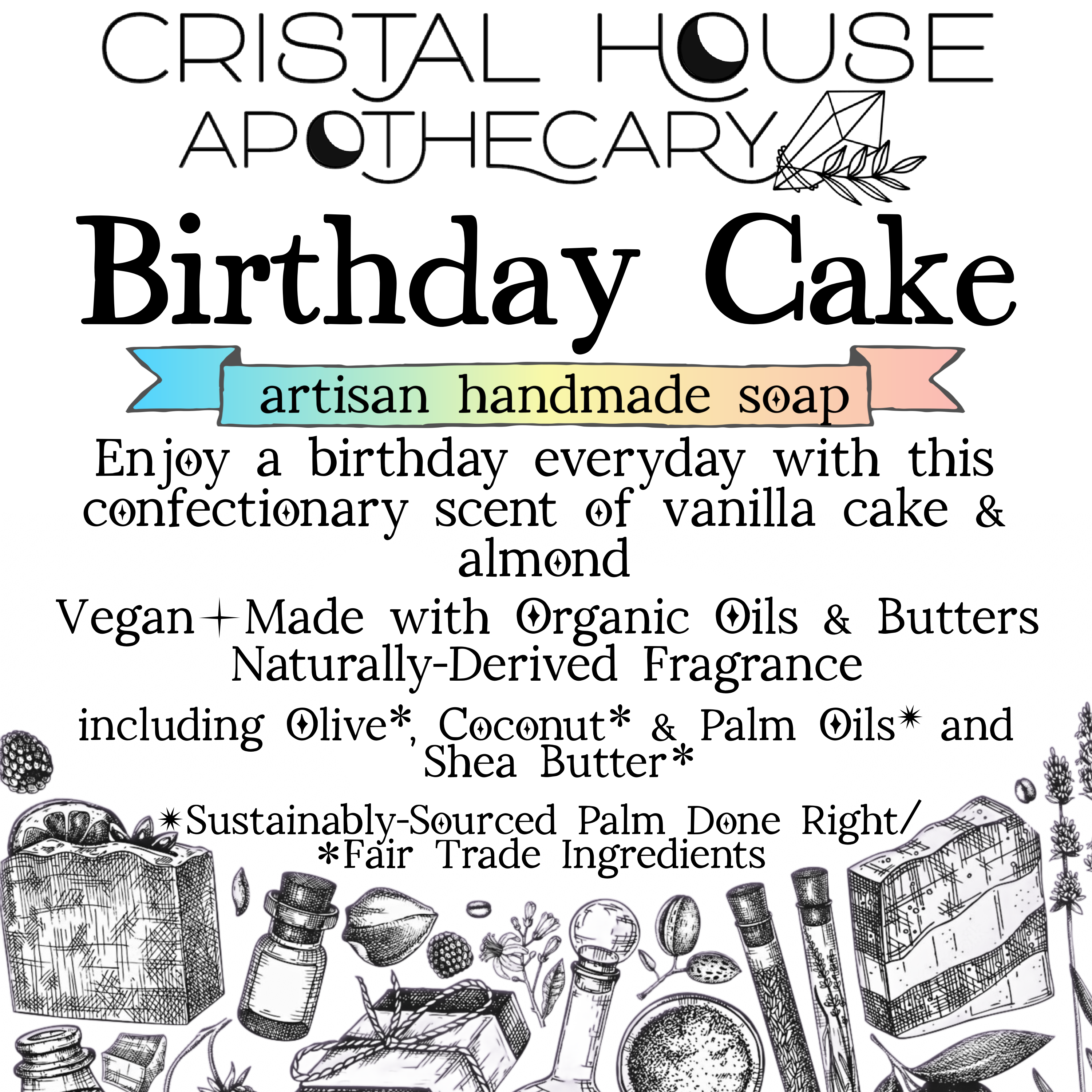 Birthday Cake Handmade Soap