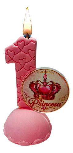 Vela Biscuit Linha Essencial Princesa Coroa Pronta Entrega