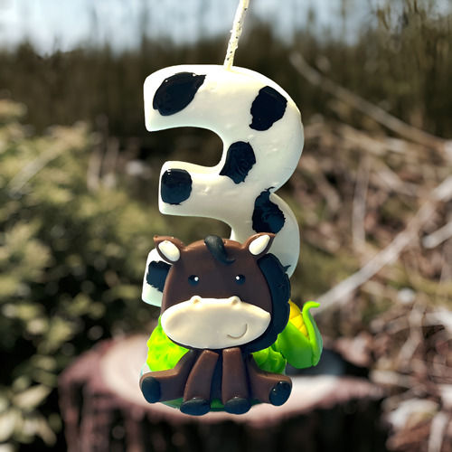 Miniatura: Vela Aniversário Personalizada Biscuit Fazendinha Número