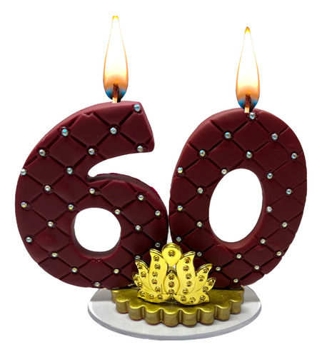 Miniatura: Vela Biscuit 30,40,50,60,70 Anos Pronta Entrega Marsala