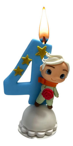 Miniatura: Vela Topo De Bolo Biscuit Pequeno Principe Pronta Entrega