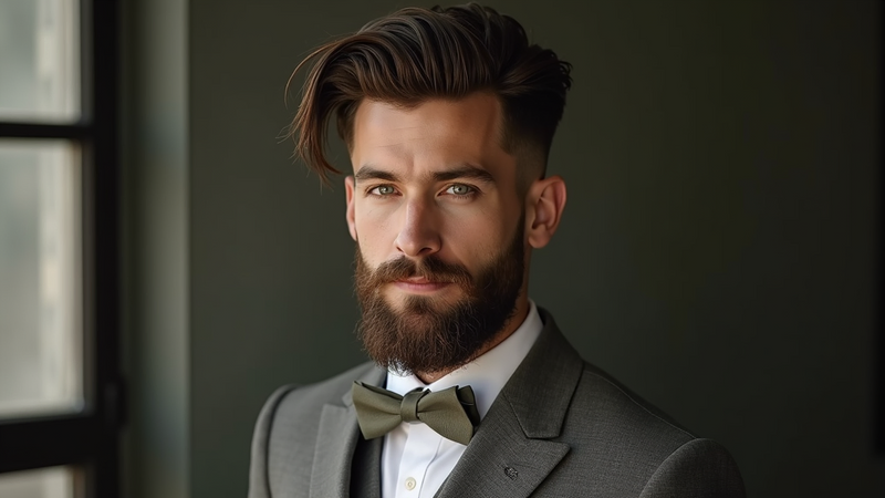 man with beard depicting mastering men's grooming
