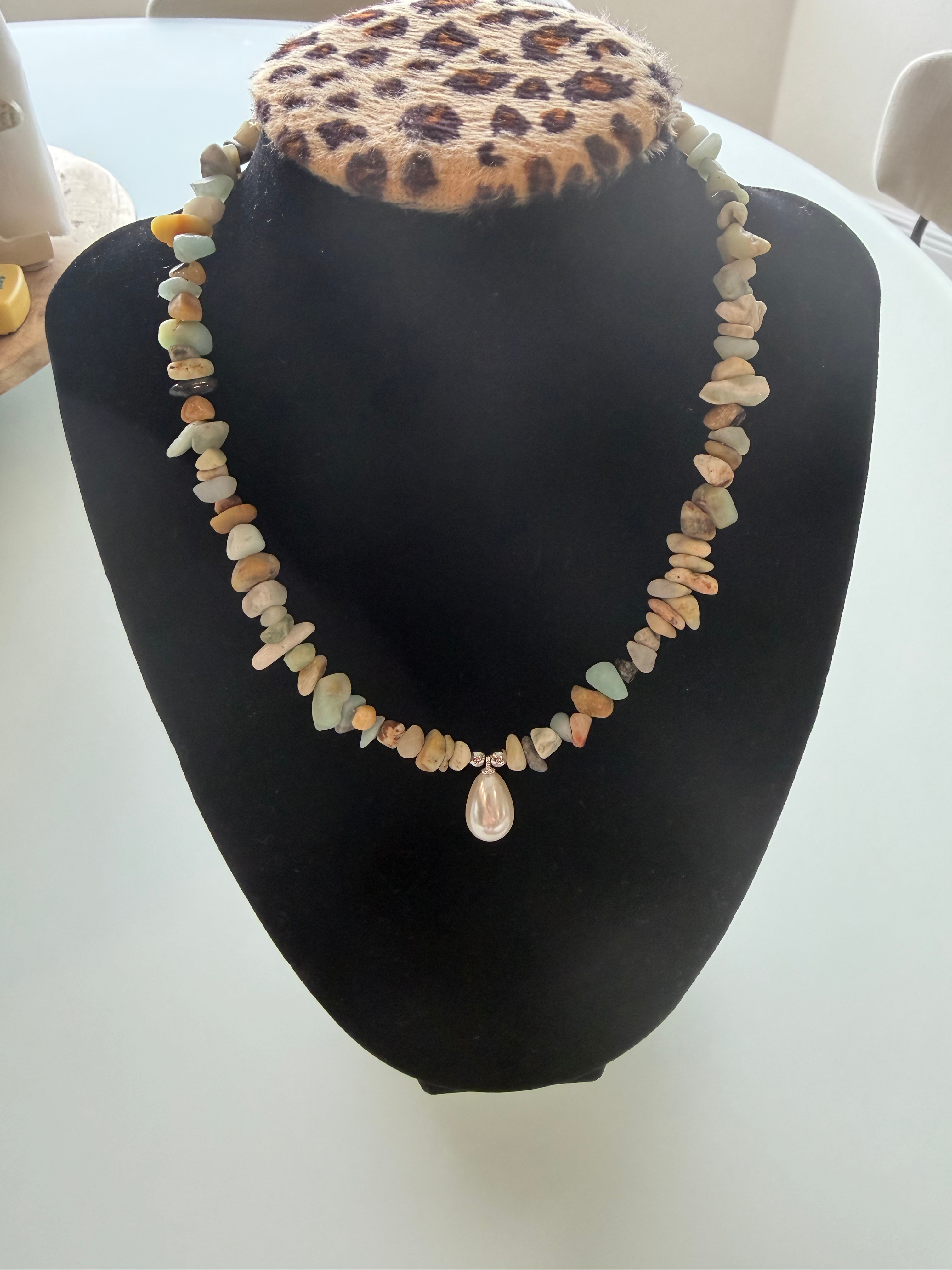 Amazonite & Pearl Necklace
