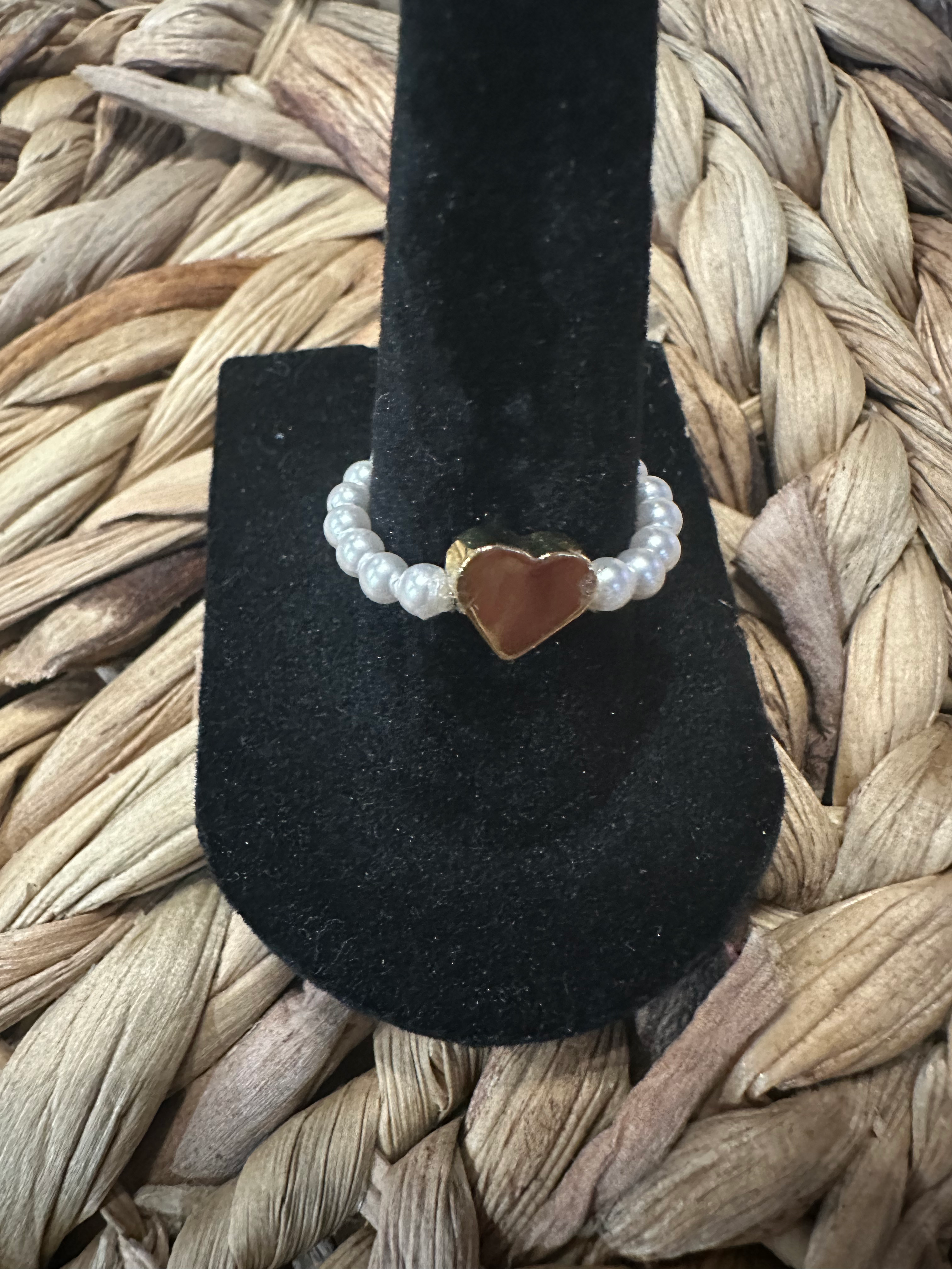 Heart of Pearls Stretch Ring