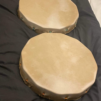 Atelier de tambours chamaniques de 33cm en peau de bouc à Nantes
