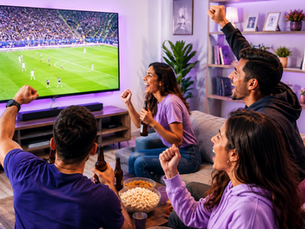amigos disfrutando un partido