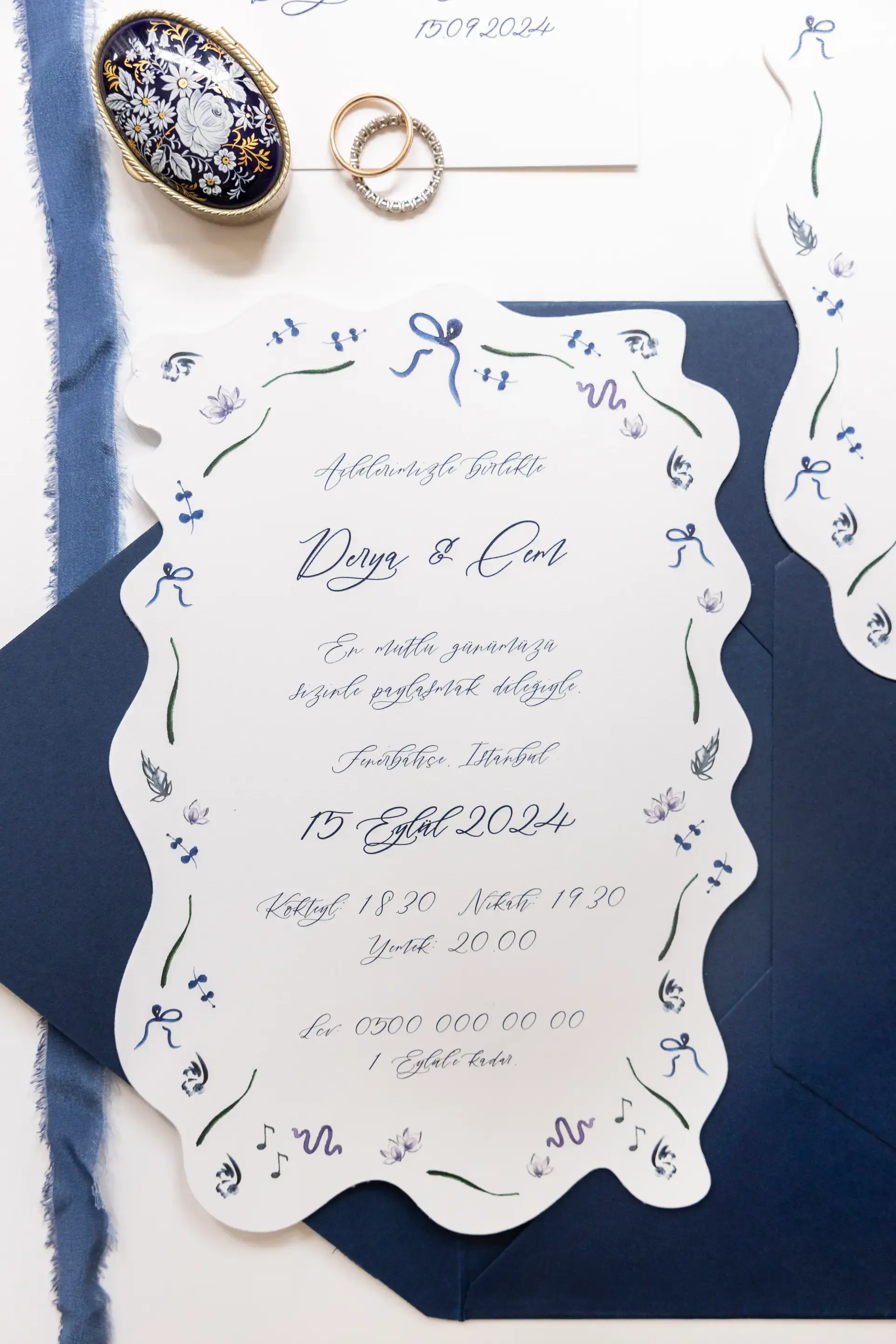 something blue davetiye, düğün davetiyesi, nikah davetiyesi, nişan davetiyesi, size özel davetiye