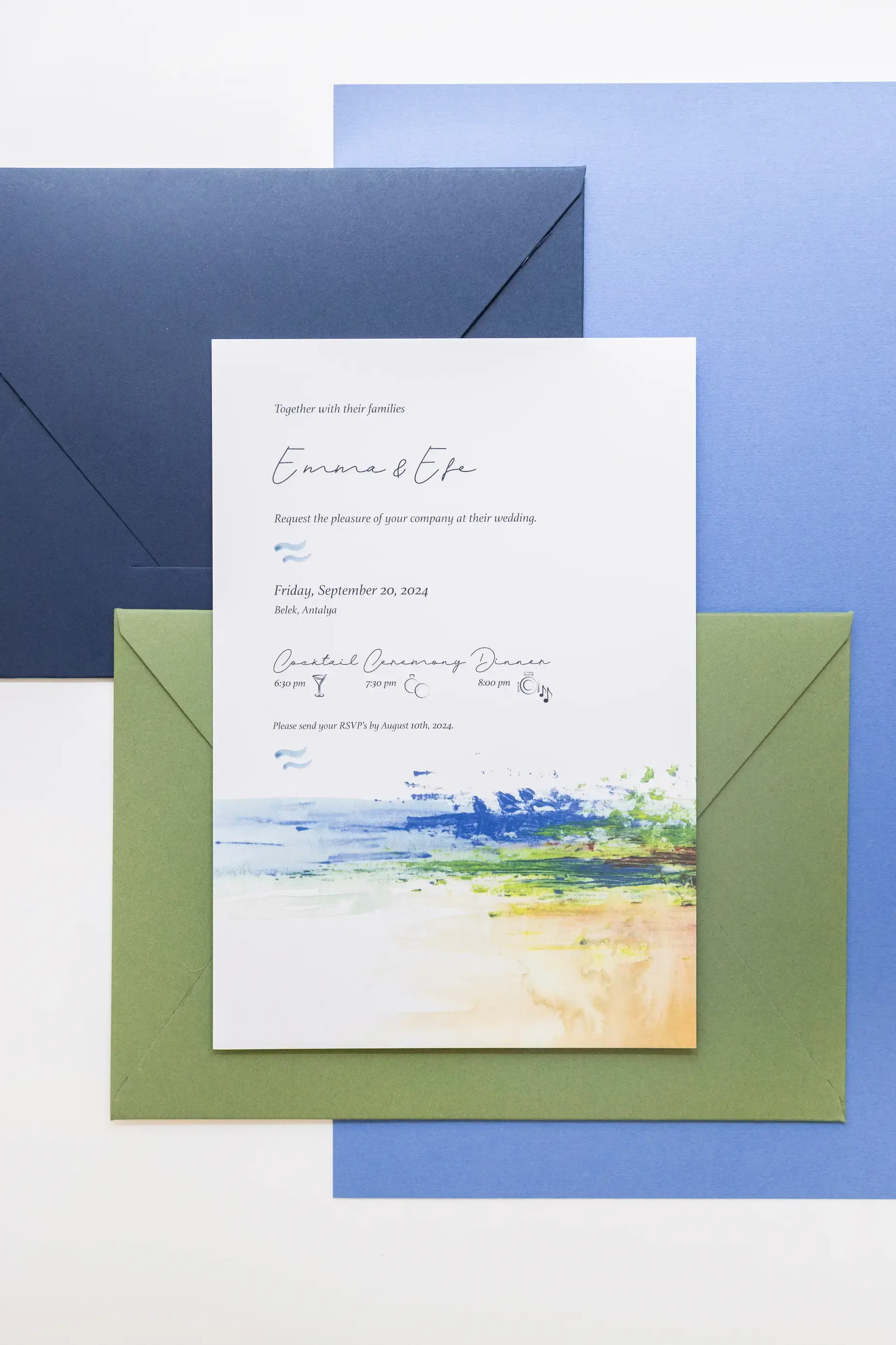 ocean davetiye, düğün davetiyesi, nikah davetiyesi, nişan davetiyesi, size özel davetiye