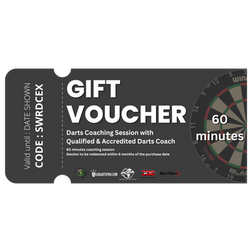 SWR Darts Coaching Gift Voucher for a 60 minutes session.
