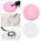 Miniature : 10pcs Round Pink Clear Glue Holders Plastic Fake Grafting Lash Gasket