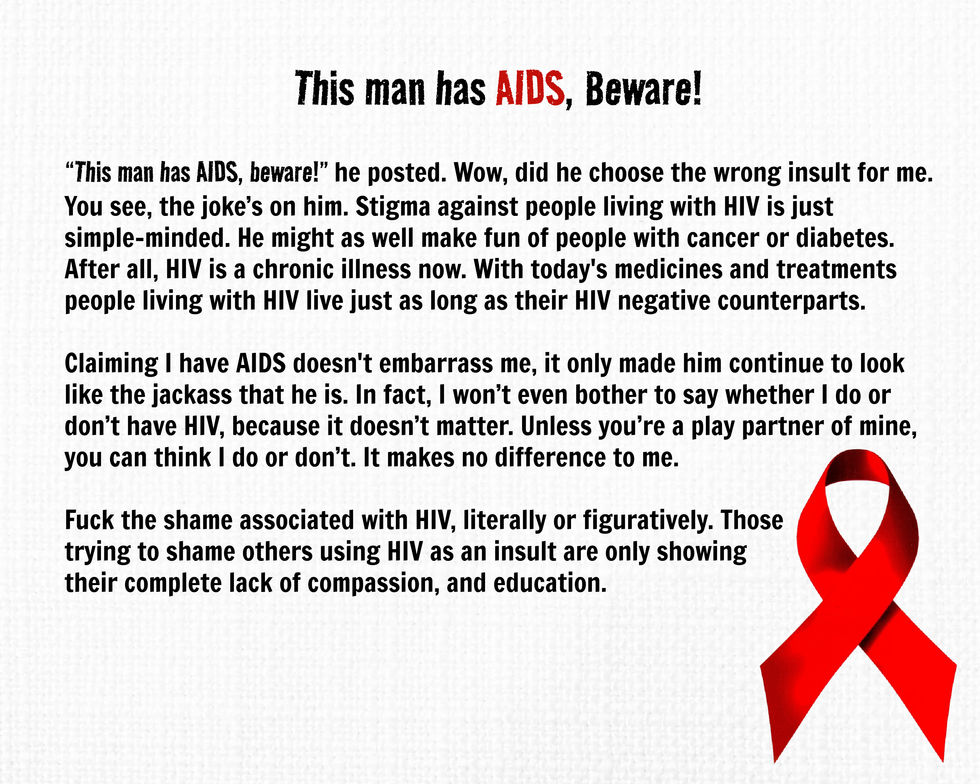This Man Has AIDS, Beware!