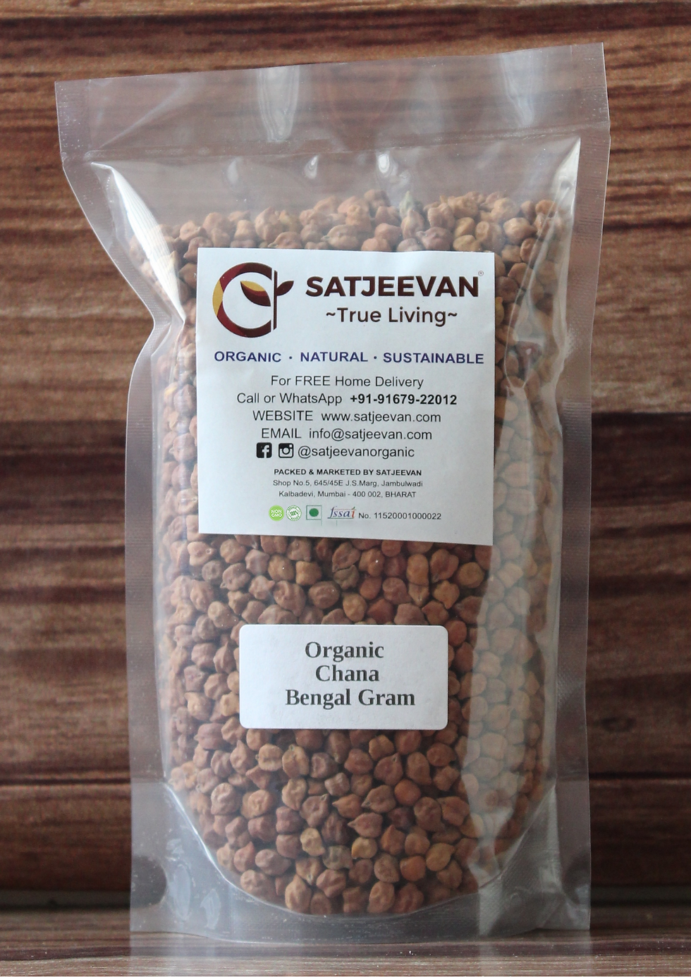 Satjeevan Organic Chana Bengal Gram