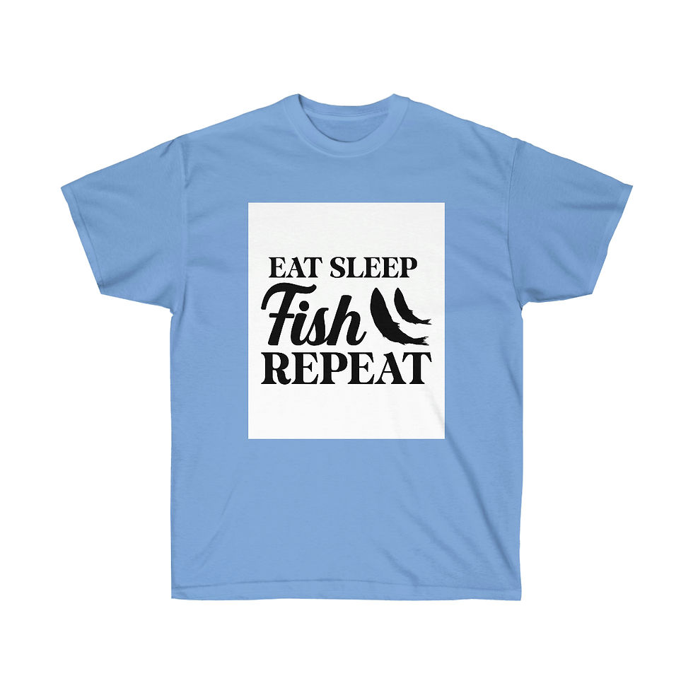 Thumbnail: Unisex Ultra Cotton Tee "Eat Sleep Fish Repeat"