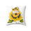 Thumbnail: Spun Polyester Square Pillow "Live Life in Full Bloom"