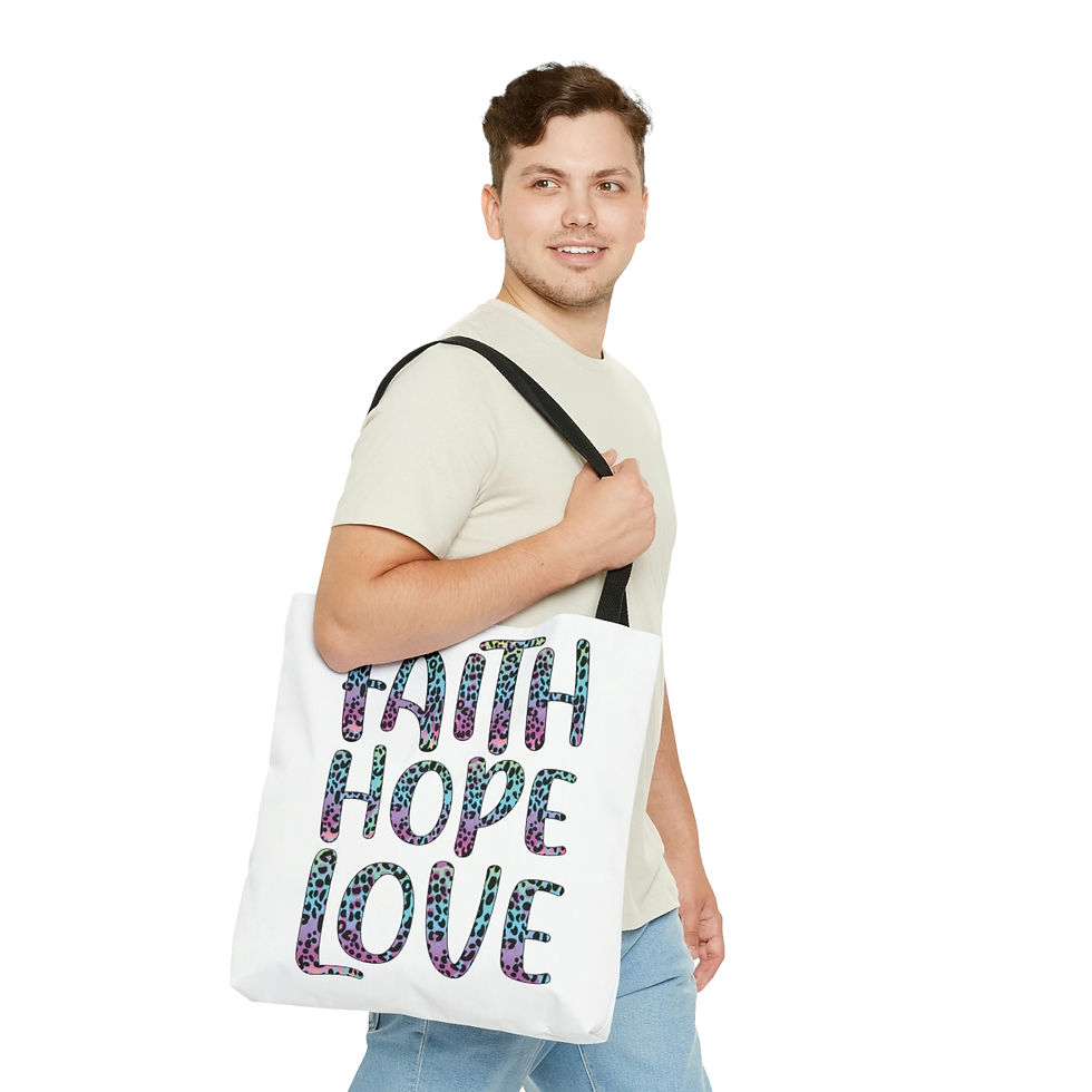 Thumbnail: Faith, Hope, Love AOP Tote Bag
