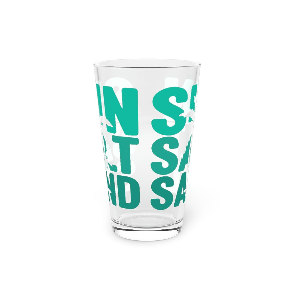 Thumbnail: Pint Glass, 16oz "Sun, Salt, Sand"