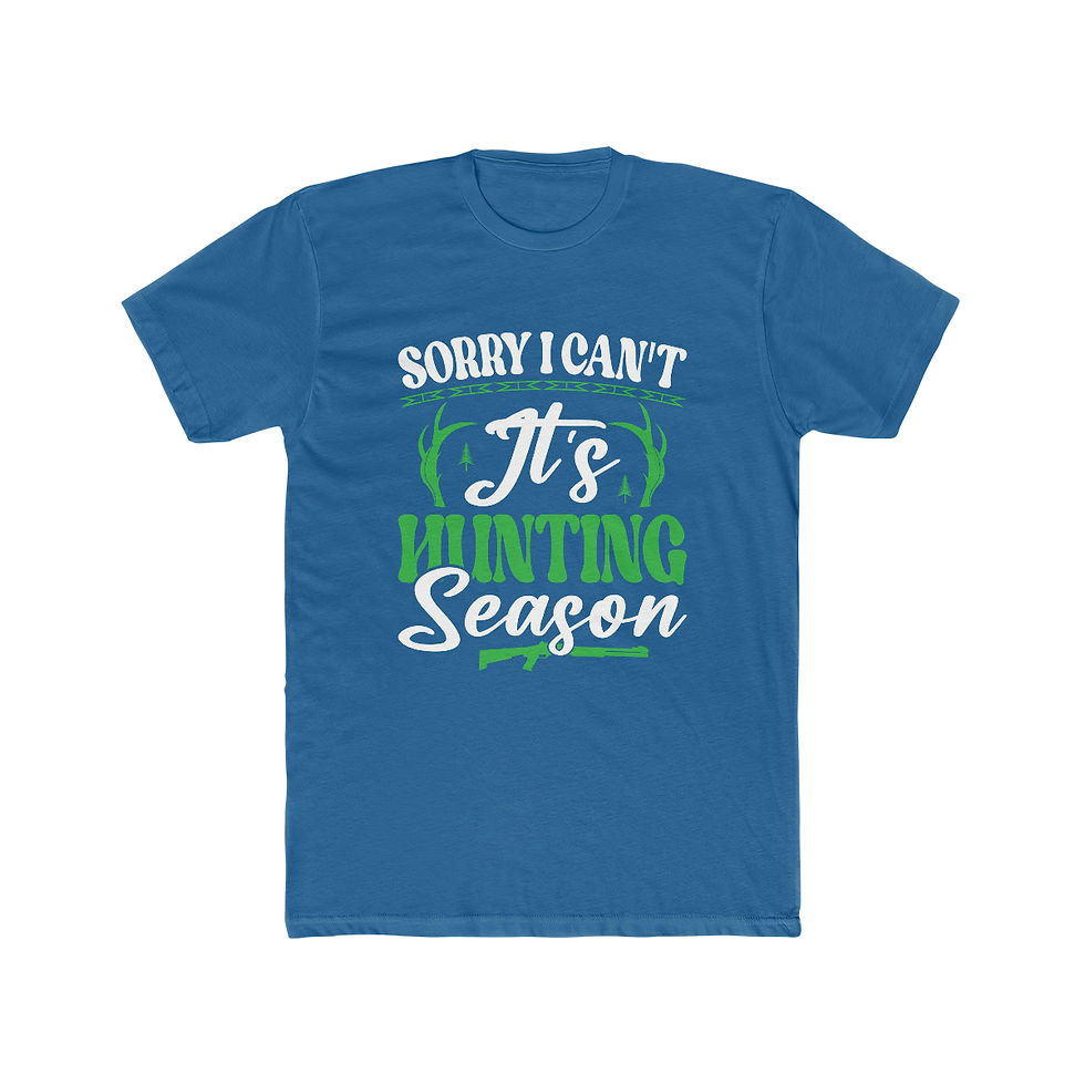 Thumbnail: Men's Cotton Crew Tee "Sorry I Can't"