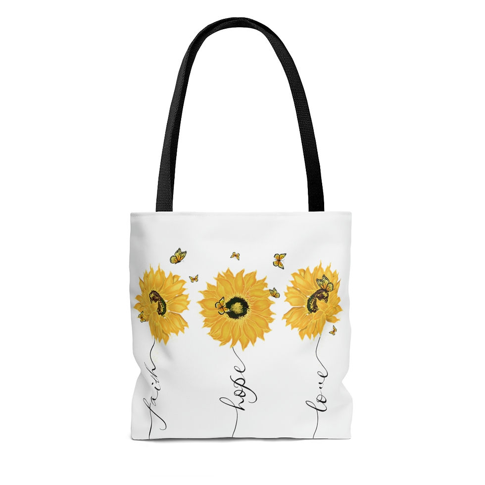 Thumbnail: Faith, Hope, Love AOP Tote Bag